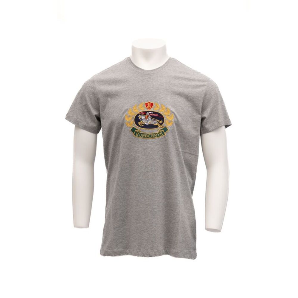 Burberry Grey Cotton Men's T-Shirt
